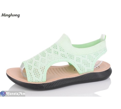 Босоніжки жіночі на літо (8 пар р.36-41) зелений  "HORSE"