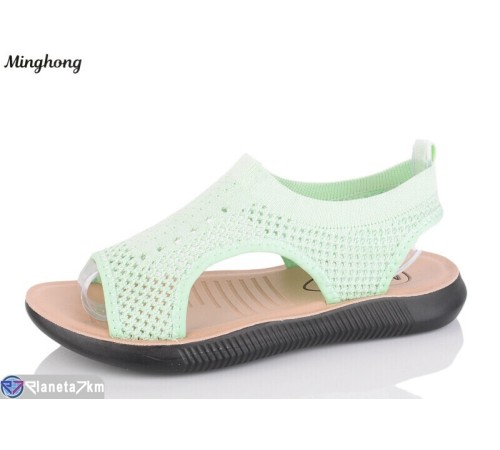 Босоніжки жіночі на літо (8 пар р.36-41) зелений  "HORSE"