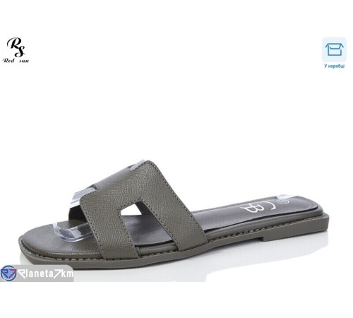 Шлепки жіночі на літо (8 пар р.36-41) сірий  "Red Sun"