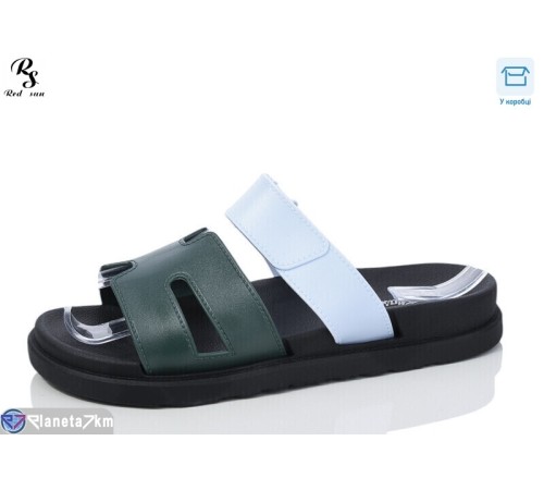 Шлепки жіночі на літо (8 пар р.36-41) зелений  "Red Sun"