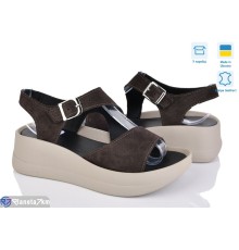 Босоніжки жіночі на літо (6 пар р.36-40) коричневий  "Linda"