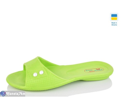 Шлепки жіночі на літо (10 пар р.36-40) зелений  "LOTTOS"