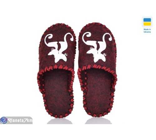 Тапки жіночі на весну/осінь (9 пар р.36-41) бордовий  "Activ"