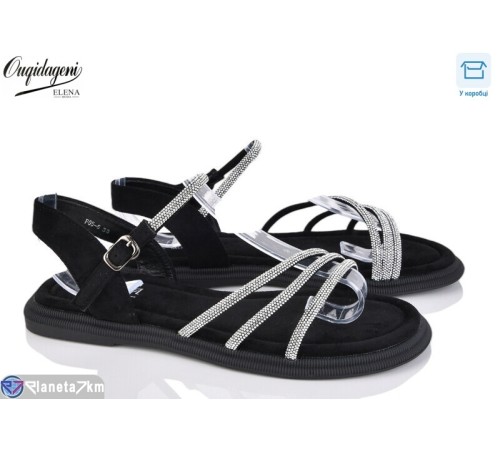 Босоніжки жіночі на літо (8 пар р.36-41) чорний  "Dageni"