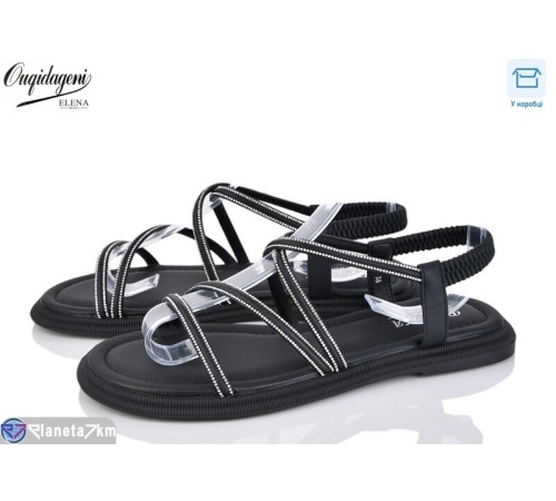 Босоніжки жіночі на літо (8 пар р.36-41) чорний  "Dageni"