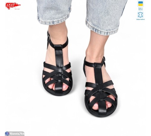 Босоніжки жіночі на літо (8 пар р.36-41) чорний  "ARTO"