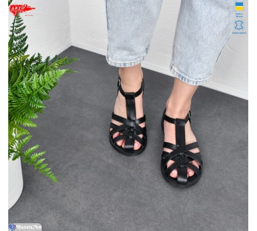 Босоніжки жіночі на літо (8 пар р.36-41) чорний  "ARTO"