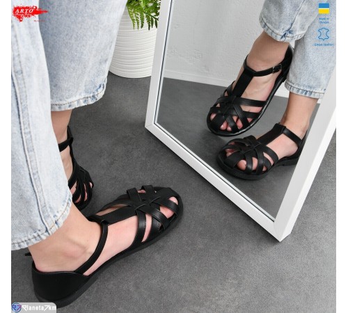 Босоніжки жіночі на літо (8 пар р.36-41) чорний  "ARTO"