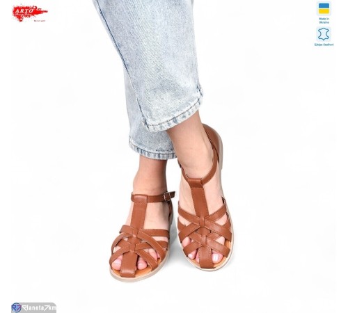 Босоніжки жіночі на літо (8 пар р.36-41) коричневий  "ARTO"
