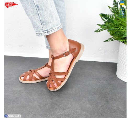 Босоніжки жіночі на літо (8 пар р.36-41) коричневий  "ARTO"