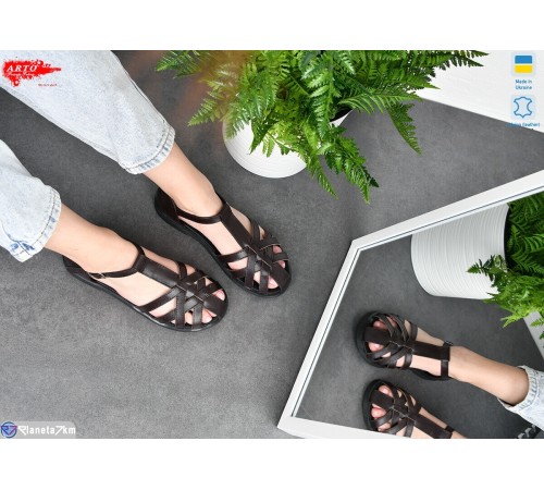 Босоніжки жіночі на літо (8 пар р.36-41) коричневий  "ARTO"