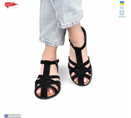 Босоніжки жіночі на літо (8 пар р.36-41) чорний  "ARTO"