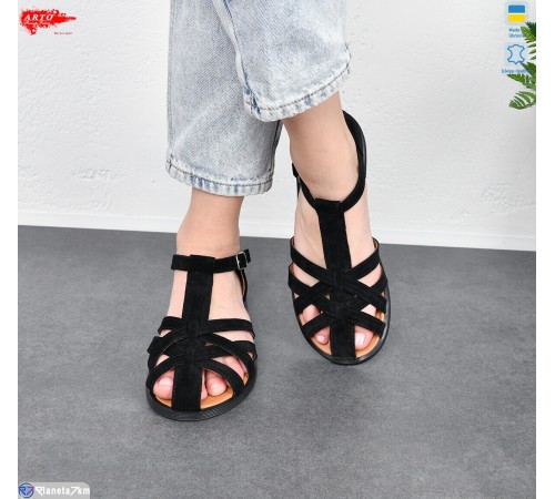 Босоніжки жіночі на літо (8 пар р.36-41) чорний  "ARTO"