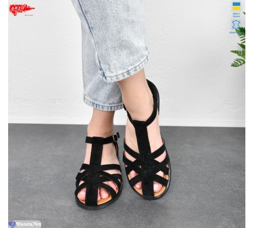 Босоніжки жіночі на літо (8 пар р.36-41) чорний  "ARTO"