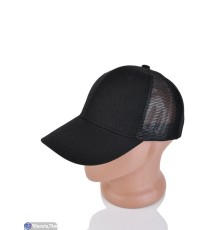 Кепка чоловіча на літо (5 шт. р.сетка 56-58) чорний  "CAROLLA"