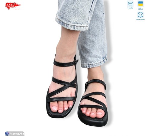 Босоніжки жіночі на літо (8 пар р.36-41) чорний  "ARTO"
