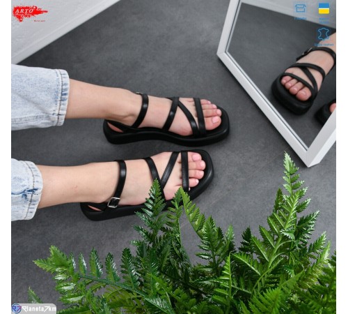 Босоніжки жіночі на літо (8 пар р.36-41) чорний  "ARTO"