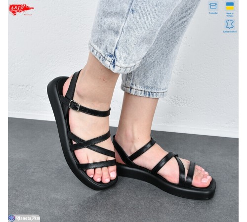 Босоніжки жіночі на літо (8 пар р.36-41) чорний  "ARTO"