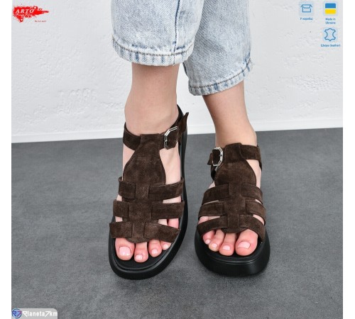 Босоніжки жіночі на літо (8 пар р.36-41) коричневий  "ARTO"