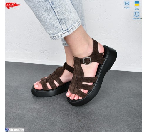 Босоніжки жіночі на літо (8 пар р.36-41) коричневий  "ARTO"