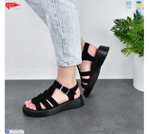 Босоніжки жіночі на літо (8 пар р.36-41) чорний  "ARTO"