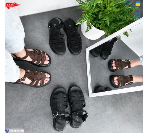 Босоніжки жіночі на літо (8 пар р.36-41) чорний  "ARTO"