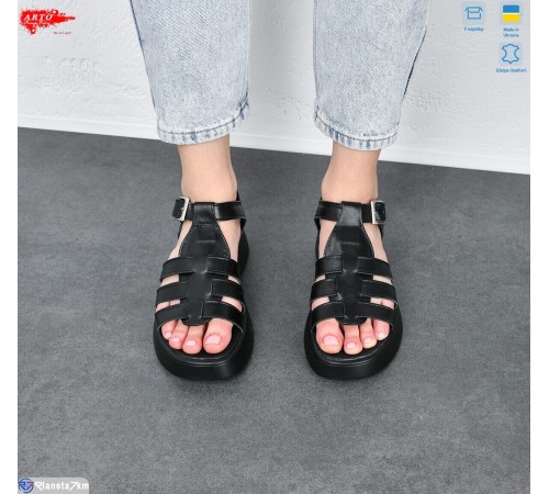 Босоніжки жіночі на літо (8 пар р.36-41) чорний  "ARTO"