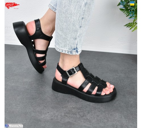 Босоніжки жіночі на літо (8 пар р.36-41) чорний  "ARTO"