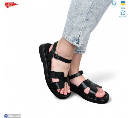 Босоніжки жіночі на літо (8 пар р.36-41) чорний  "ARTO"