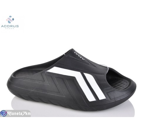 Шлепки чоловічі на літо (6 пар р.40-45) чорний  "Acorus"