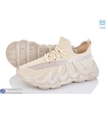 Кросівки жіночі на літо (8 пар р.36-41) бежевий  "Fuggo"