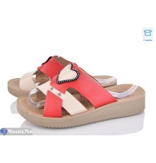 Шлепки жіночі на літо (8 пар р.37-42) червоний  "Fuggo"