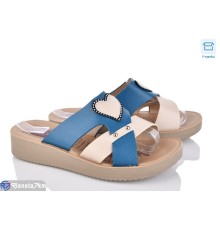 Шлепки жіночі на літо (8 пар р.37-42) синій  "Fuggo"