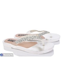 Шлепки жіночі на літо (12 пар р.37-41) срібний  "Fuggo"