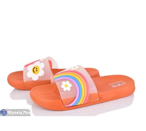 Шлепки жіночі на літо (12 пар р.37-42) оранжевий  "Fuggo"