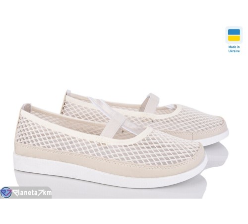 Балетки жіночі на літо (8 пар р.37-42) бежевий  "LEOBAZA"