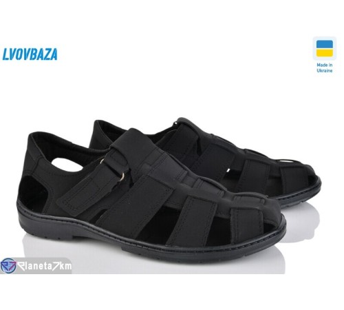 Сандалі чоловічі на літо (8 пар р.40-45) чорний  "LEOBAZA"
