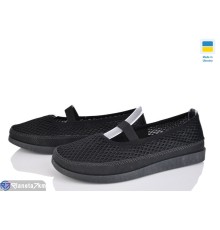 Балетки жіночі на літо (8 пар р.37-42) чорний  "LEOBAZA"