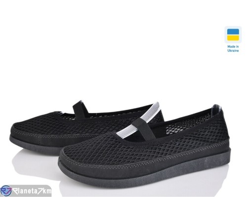 Балетки жіночі на літо (8 пар р.37-42) чорний  "LEOBAZA"