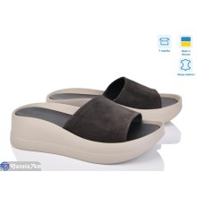 Шлепки жіночі на літо (6 пар р.36-40) коричневий  "Linda"