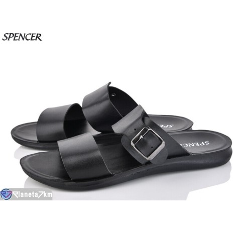 Шлепки чоловічі на літо (6 пар р.40-45) чорний  "Spencer"