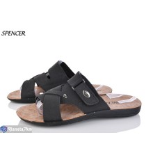 Шлепки чоловічі на літо (6 пар р.41-46) чорний  "Spencer"