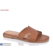 Шлепки жіночі на літо (8 пар р.36-41) коричневий  "QQ&Панда"