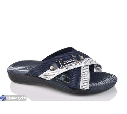 Шлепки чоловічі на літо (6 пар р.40-44) синій  "Taffi"