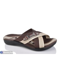 Шлепки чоловічі на літо (6 пар р.40-44) коричневий  "Taffi"