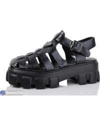 Босоніжки жіночі на літо (8 пар р.36-41) чорний  "Fuggo"