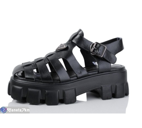 Босоніжки жіночі на літо (8 пар р.36-41) чорний  "Fuggo"