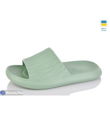 Шлепки жіночі на літо (8 пар р.37-40) зелений  "LOTTOS"