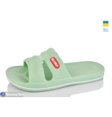 Шлепки жіночі на літо (8 пар р.37-41) зелений  "LOTTOS"