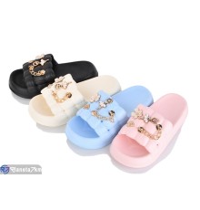 Шлепки жіночі на літо (12 пар р.36-41) мікс  "LINKA"